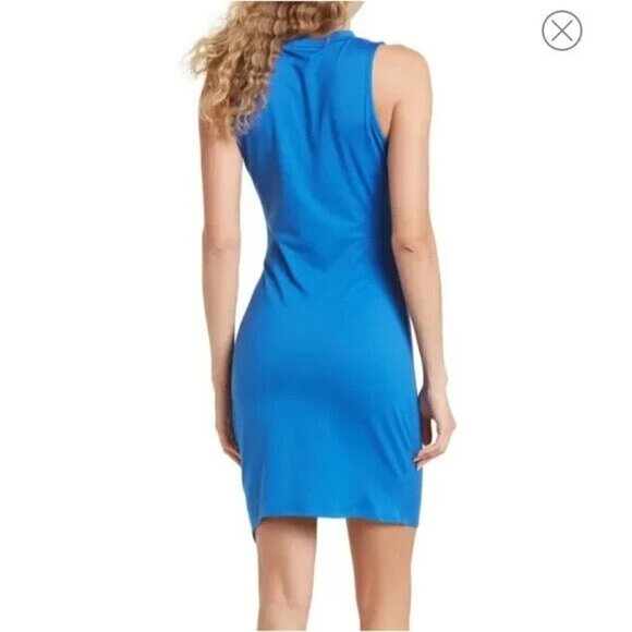 Socialite Women tank blue side ruched Dress BNWOT sz Xlarge side ruched - Picture 7 of 8